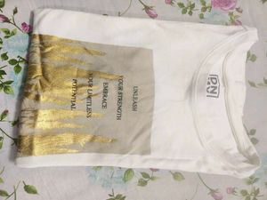 White Graphic Print T-shirt