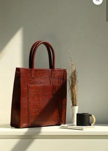 Brown Leather Tote Bag