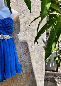 I. BLUE SEXY TUBE DRESS