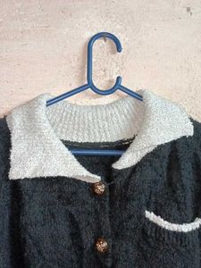 Oversized Winter Fashion Cardigan Sweater Black