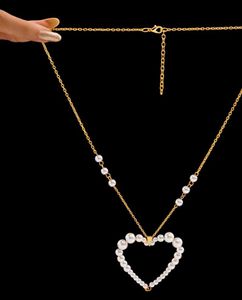 Pearl Hollow Heart Necklace