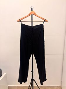 Black Embroidered Cord Set