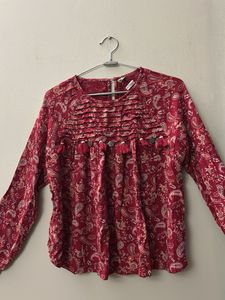 Beautiful red printed top