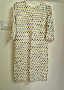 Printed White Dress