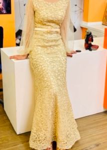 Golden Fish Cut Gown