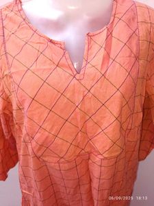 Xl Branded Stylish Orange Kurta