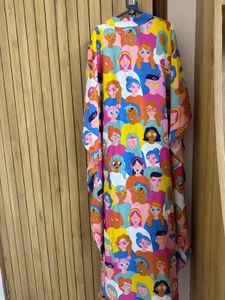 New Without Tag Print Kaftan Pocket Dress
