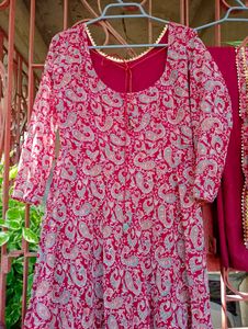 Printed Anarkali Kurta Suit Set