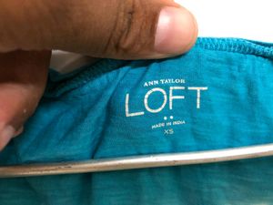 Ann Taylor Blue Short Sleeve T Shirt