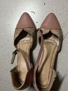 Pink Pointed-Toe Ankle Strap Heels