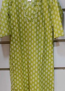 Green Floral Kurta