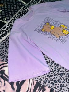Lilac Teddy Bear Graphic Tee