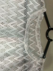 White Crochet Knit Top