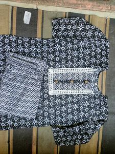 Women Cotton Kurti Pant Dupatta Set ( XL )