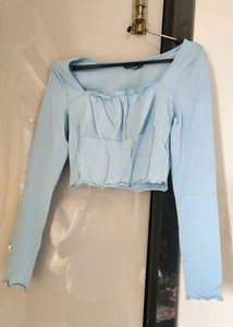 Blue Crop Top