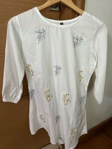 Embroidered White Top