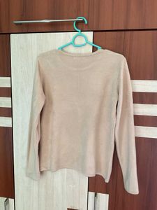 Beige Knit Top