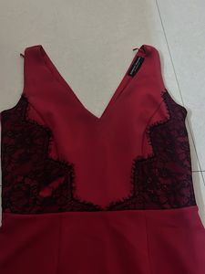 Red Lace Detail Dress