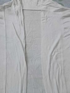 White Open Cardigan
