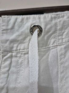 White Wide Leg Lenin Pants