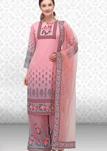 Pink Embroidered Kurta Set