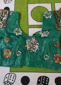 🔥 Green Net Saree 🔥