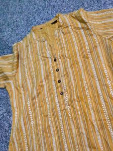 Striped Yellow Kurta