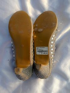 Sparkly Silver rhinestone Ballerinas