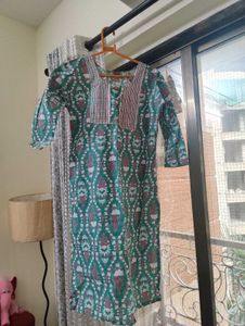 Green Printed 3 Piece Kurta Set