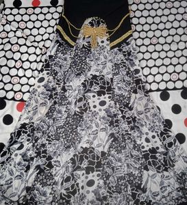 Floral Skirt with Embellishments