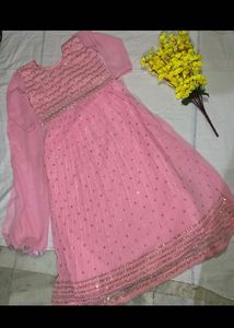 Elegant Pink Ethnic Gown