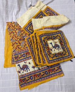 Bedsheet, 2 Bolster Covers, 5 Cushion Covers