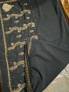 Black Saree with Embroidered Blouse