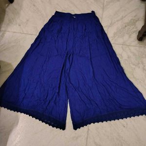 Royal Blue And golden Palazzo With Lace(Pick 1)