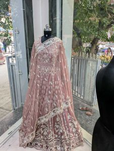 Elegant Pink Embroidered Anarkali Suit