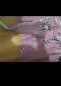 Pure ChiffonEmbroidered Pink & Gold Saree