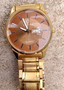 Optima Golden Color Watch, Heavy Design