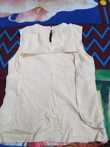 Sleeveless Yellow Colour Top