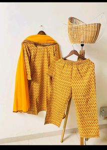 Handblock Print Kurta Set