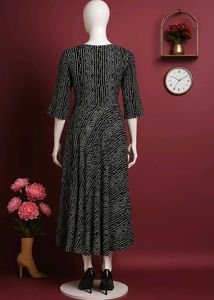 Elegant Black Printed Kurta