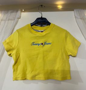 Tommy Jeans Yellow Crop Top