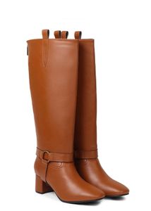 Stylish 2 in 1 Tan Knee-High Boots