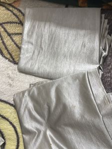 Silver Fabric Material