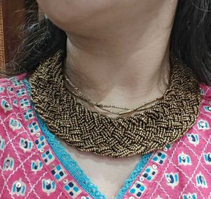Beaded Bronze Necklace