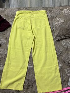 Yellow Wide Leg Jeans