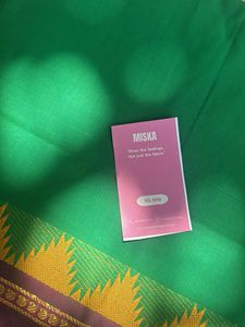 Elegant Green Handloom Saree with Purple &amp; Gold Bo