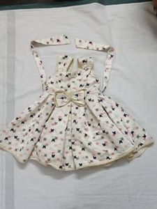 Navy Blue Baby Dress with Bow