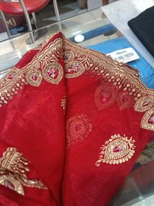 Red Embroidered Saree (Issue)