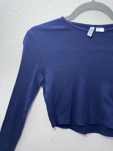 Blue Crop Top H&amp;M