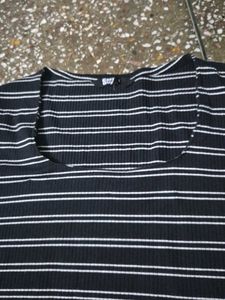 Striped Square Neck Top